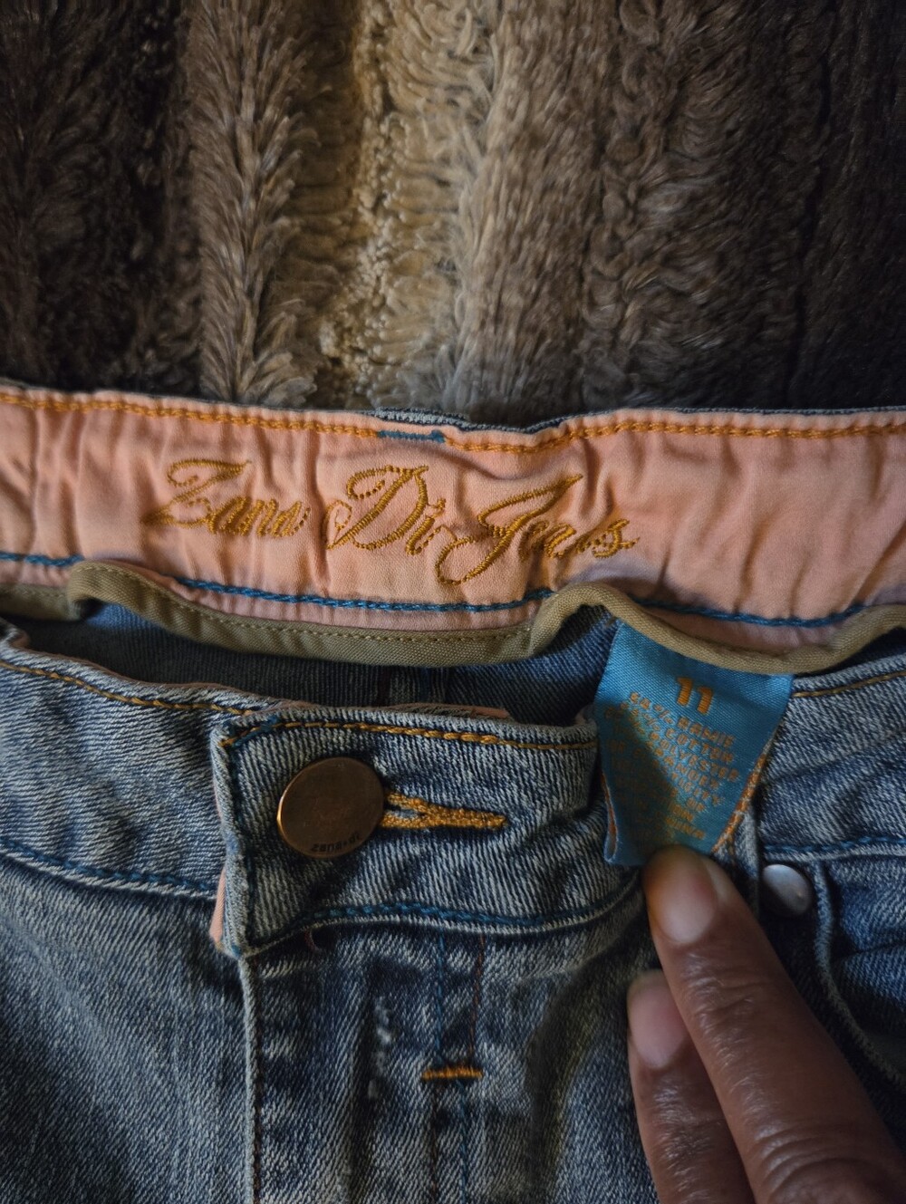 Y2K VINTAGE Flare Embroidered Low Rise Jeans Size 11 - Picture 6 of 11